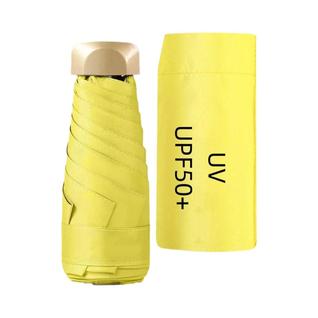 Guarda-chuva Mini De Bolso Com Proteção UV, Dobrável, De Vinil, Para Sol E Chuva, Cápsula 