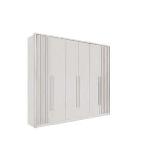 Guarda Roupa 6 Portas 6 Gavetas 100% MDF Anápolis Ripado Montagem Inteligente - Móveis Val