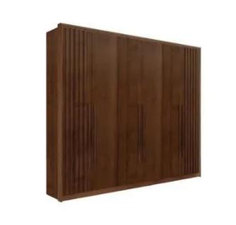 Guarda Roupa 6 Portas 6 Gavetas 100% MDF Anápolis Ripado Montagem Inteligente - Móveis Val