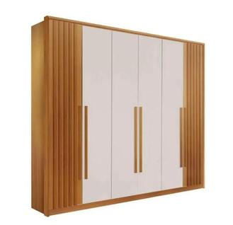 Guarda Roupa 6 Portas 6 Gavetas 100% MDF Anápolis Ripado Montagem Inteligente - Móveis Val
