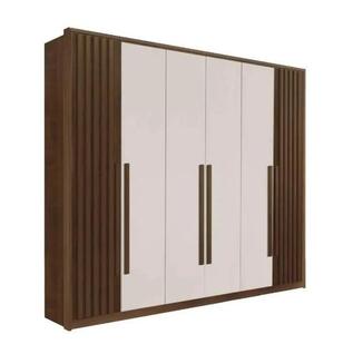 Guarda Roupa 6 Portas 6 Gavetas 100% MDF Anápolis Ripado Montagem Inteligente - Móveis Val