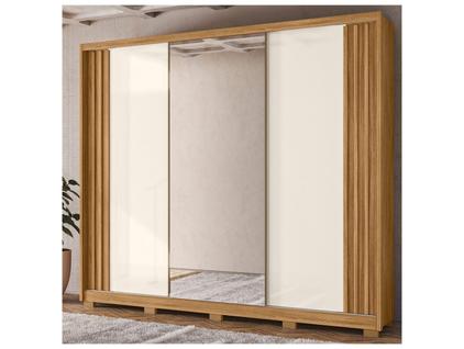 Guarda-roupa Casal com Espelho 6 Gavetas 3 Portas Moval Móveis Inspiração Arizona