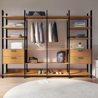 Guarda-Roupa Closet Modulado Clamart 4 GV Freijó e Preto