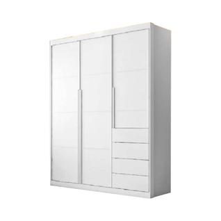 Guarda Roupa Infantil Bebê Pérola 4 Gavetas 3 Portas Branco - Phoenix Baby