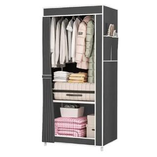 Guarda roupa portatil organizador cinza