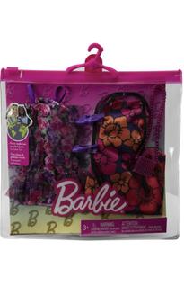 Gwf04 barbie roupas e acessorios girl power tema floral hjt35 matel (43029)