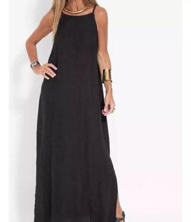 H3301 Vestido Longo Linho