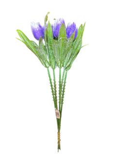 Haste Flor Albatroz Roxa 20 cm para Arranjos e Decoração