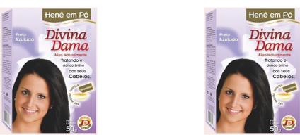 Hene em Po Divina Dama 50gr Jaborandi Caixa ( Cores: Azulado, Preto, Chocolate, Incolor,  