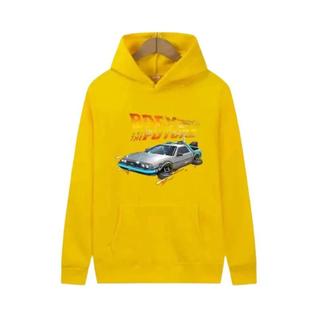 Hoodie Retro Com Estampa De Carro DeLorean Para Homens, Manga Longa, Casual, Streetwear, P