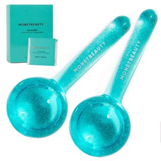 Ice Globes MonétBeauty para o rosto e endurece a pele azul