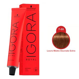 Igora Royal Schwarzkopf Coloração Professional 7-55 60g