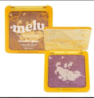 Iluminador Cremoso Marble Glow cor Beach Sunset  Melu by Ruby Rose Cód RRF8601