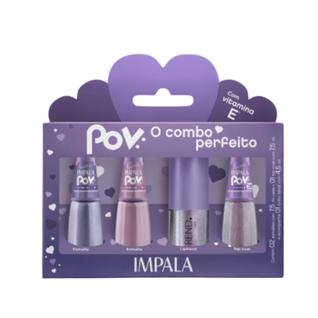 Impala - Kit 2.4 Impala POV - 2 Esmaltes com 1 Top Coat e 1 Gloss Labial - Luara