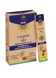 Incenso Indiano Massala Lavanda e Mel Parman 100% Orgânico  -  Combate a Ansiedade e Relax