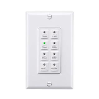 Interruptor temporizador de parede digital BN-LINK 5-15-30-60min 2-4h branco