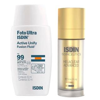 Isdin Kit - Sérum Facial Clareador Melaclear Advanced + Clareador Facial FotoUltra Active 