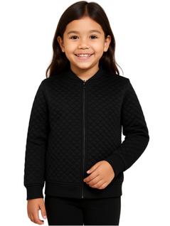 Jaqueta Infantil Menina Casaco De Frio Bomber Preta