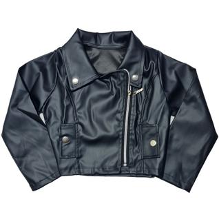 Jaqueta Juvenil material sintético Meninas Elegante Moderno Casaco CMKids