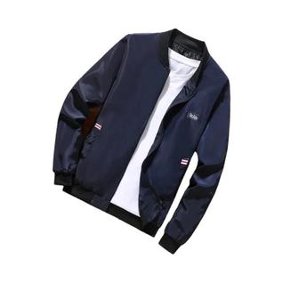 Jaqueta Leve Para Homens, Corta-Vento Casual De Primavera E Outono, Com Zíper E Bolsos