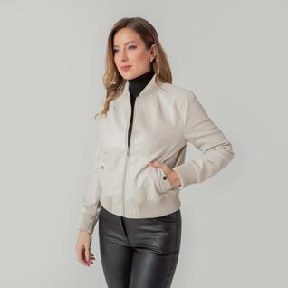 Jaqueta susie bomber couro feminino