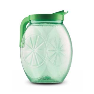 Jarra Plástica 2650ml Verde Resistente Água Suco Verde Limão com Bico e Alça