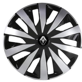 Jg 4 Calota Black Silver Aro 14 Renault Clio Sandero Elitte Seven