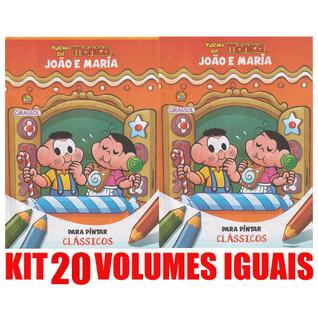 João E Maria Livro Para Pintar Kit 20 Vols. Lembrancinha