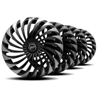 Jogo Calota Twister Aro 15 Black Silver