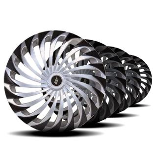 Jogo Calota Twister Aro 15 Silver Black