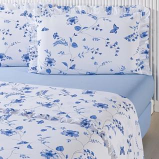 Jogo de Cama 400 Fios Lençol Casal 4 Peças Estampado Estampas Sortidas