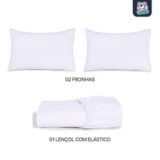 Jogo de Lençol Casal 3 Peças 100% Algodão Fio Penteado Percal 200 Fios - Lençol Confortáve