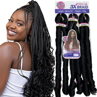 Jumbo Para Trança Cabelo Aplique Com Cachos Ponto Boho Curl