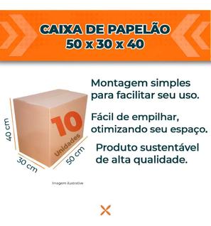 Kit 10 Caixas De Papelão Grande Medidas 50x30x40 P/ Mudança