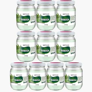 Kit 10 Sumo De Babosa Soft Hair Polpa Pura Natural Hidratação Intensa Capilar Vegano 220ml
