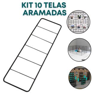 Kit 10 Telas Aramada 10x30cm Mural Criativo Fotos Inspirações Mood Board Organização