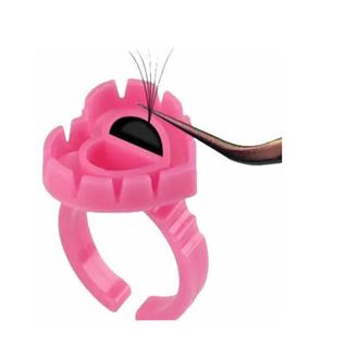 Kit 100 Anel Batoque coração Vermelho para micropigmentação Henna cílios Sobrancelhas