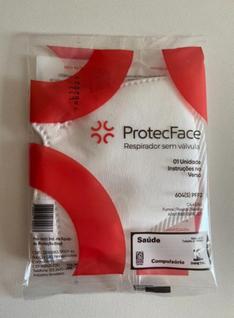 Kit 100 unidades - Máscara PFF2 com tiras na cabeça e nuca