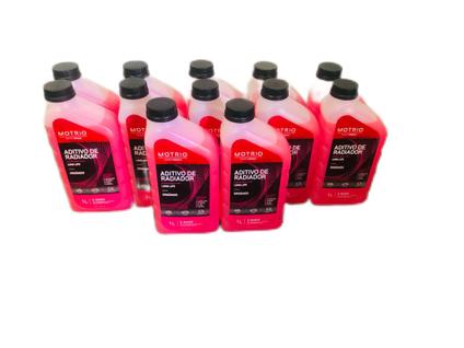kit 12 Aditivos De Radiador Long Life Renault Motrio Pronto Uso 1 Litro Rosa