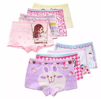 Kit 12 Calcinhas infantil Box Boxer (2a10 anos) 100% Cotton Algodão