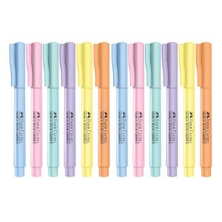 Kit 12 Canetas Marca Texto Faber Castell Grifpen Opções Tons Pastel, Neon (Cor à Escolher)