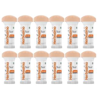 Kit 12 Desodorante Twist Creme Vanilla Herbíssimo 45G - Dana