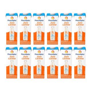 Kit 12 Leite Desnatado Zero Lactose Piracanjuba 1L