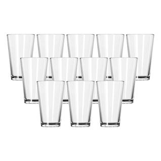 Kit 12 Peças Copos Vidro Londres 240 ML Transparente Bebidas