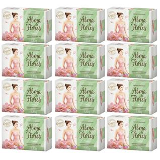 Kit 12 Sabonete Perfumado Alma De Flores Clássico 130G - Memphis