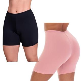 Kit 2 Bermuda Feminina Modeladora Anágua Segunda Pele Lingerie Para Usar Por Baixo Do Vest