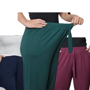 Kit 2 Calça Pantacourt Feminina Viscolycra Plus Senhoras