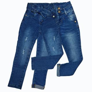 Kit 2 Calças Jeans Infantil Menina Mom E Skinny