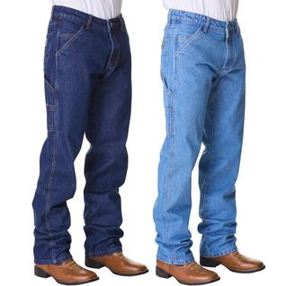 Kit 2 Calças Masculina HNO Jeans Carpinteira Country  Azul Claro e Azul Escuro