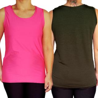 Kit 2 Camisetas Regatas Básicas Lisas Suplex Light Pp ao Plus Size